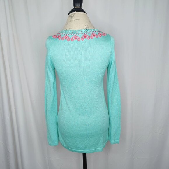 Lilly Pulitzer Knit Tunic Top Small Blue - Picture 7 of 12